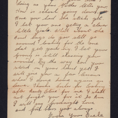 Letter from George Nixon to Ann
